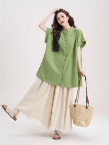 Japanese Simple Loose Slimming Short Sleeve Shirt and Pants Set