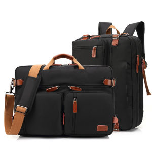 15 Inch Convertible Briefcase Men Business Handbag Messenger Bag Casual Laptop Multifunctional Travel Bags For Male Big