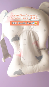 COCONI Baby Bath Pillow & Bath net | Bantal Mandi Bayi dan Jaring Alas Duduk Bak Mandi Bayi