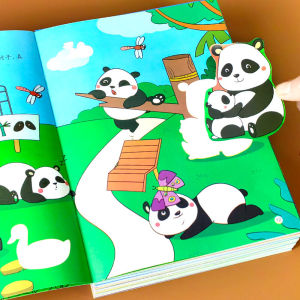หนังสือสติกเกอร์สำหรับเด็กอายุ0-3-4ถึง6ขวบสติกเกอร์ติดสมาธิสำหรับเด็กสติกเกอร์ของเล่นเพื่อการศึกษาสติกเกอร์สติกเกอร์สติกเกอร์ฝึกพัฒนาการหนังสือ
