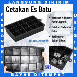 Cetakan Es Batu 15 Lubang Model Kotak Pencetak Coklat Jelly Silikon Ice Cube Tray Mold Food Grade