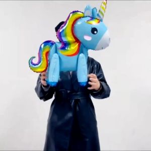 Balon Foil Unicorn Jumbo 3D Balon Anak Mainan Dekorasi Ulang Tahun Pesta Kuda Pony Rainbow Baloon