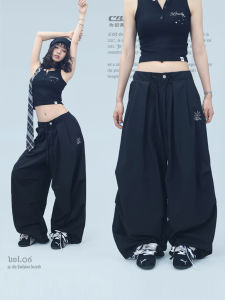 CBXLAB Street Dance Black Minimalist Yamamoto Style Workwear Long Pants American Hip Hop Street Slimming Sports Trousers