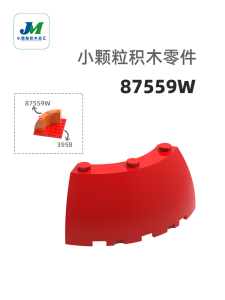 MOC Small Particles Block Set Suitable for Lego 5 Wide Four Quarter Arc High Arc 87559w Toy Building Blocks Plastic Model Kit