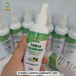 Mark and Marias Tawas Calamansi Whitening Spray Deodorant | Underarm Deodorant Spray Long-Lasting Odor Protection Fresh Calamansi Scent Quick-Drying Formula Daily Underarm Care Skin-Friendly Home and Travel Essential Premium Quality Fast Delivery
