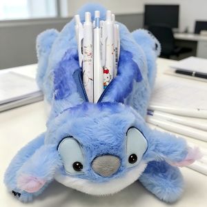 Disney | Stitch Plush Cute Pencil Case Disney Anime Kawaii Pen Bag Kids School Home Stationery Box Lilo & Stitch Plush Bags Kids Gift Toy