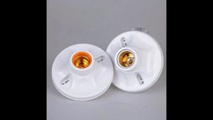 Bộ 2 Đuôi Chụp Đèn Chân Phẳng Hình Tròn Chuôi Ren Vít E27 Phù Hợp Bóng Đèn Công Suất Dưới 60W Size 11.5x4.5cm