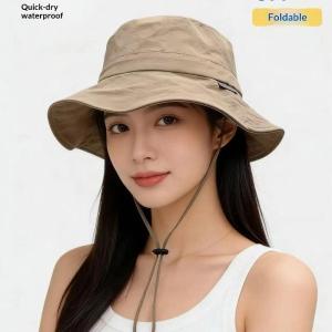 2026 Summer Sun Protection Waterproof Fisherman Hat Bucket Camping Hiking Mountaineering Cap Foldable Storage Bag
