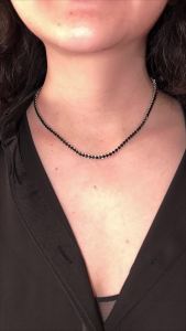 YLMyself 925 Sterling Silver Black Zircon Tennis Chain Necklace 3mm Iced Out Hip Hop Jewelry
