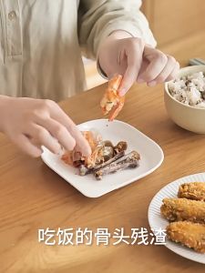 TQS SG Stock 4 Pc Serving Plate White Dish Plates Dessert Plate Multi-functional Snack Plate Bone Spit Serving Plate