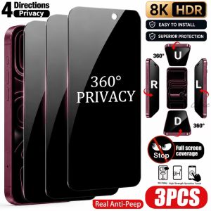 1-3Pcs Anti-Spy Screen Protector For iPhone 14 Plus 17 18 Ultra 16 15 13 Pro Max Anti-Scratch Tempered Glass 360° Privacy Film