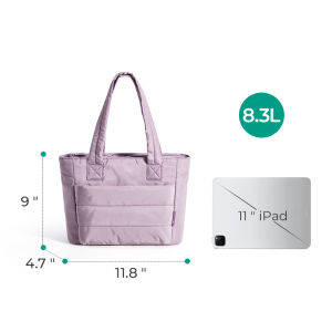 BAGSMART Tote Bag for Women Lightweight Puffy Handbag with Compartments Travel Shoulder Bag Sport Gym Yoga Bag