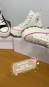 Sepatu Sneakers Wanita Kanvas Import Premium Wanita J302 Sepatu Import Wanita Boots Kanvas Sneaker Boots Wanita Kekinian (+Box) Import