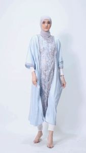 Urban Exchange July Kaftan Blue - Kaftan Biru Muda Lengan 7/8