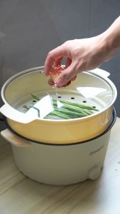 Dreepor Electric Cooker Multi Cooker Two Layer Rice Cooker With Steamer Hot Pot Electric Cooker Non-stick Electric Wok Electric Frying Pan
