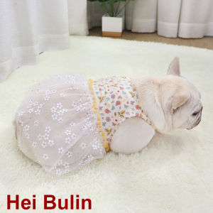 Summer Princess Style Dog Dress Thin Comfortable Strap Vest Trendy Brand Bull Mastiff Pug Bichon Dog Clothes Pet Fashion