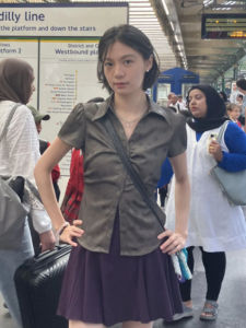 YUEZHONGWEI | French V-neck Polka Dot Short Sleeve Womens Summer Shirt Waist Cinched Spicy Short Design Sense Flip Collar Top