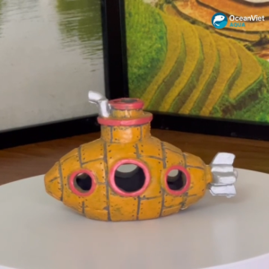 Mô hình tàu ngầm trang trí bể cá kích thước 12 x 6 x 8 cm