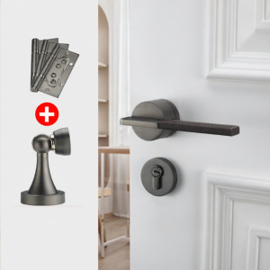 YAGEMAN | Leather Door Lock Silent Magnetic Luxury