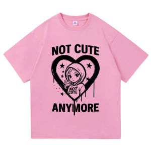Bandai | ILLIT Not Cute Anymore Album TShirt Fashion Men/women Clothing Harajuku High Quality Tops Cotton TShirts Male Tees Vintage