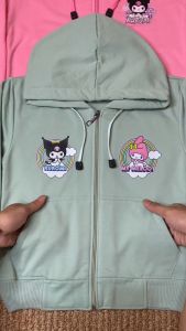 Jaket Anak Perempuan Usia 2-13 Tahun: Hoodie Zipper Karakter Sanrio Kuromi