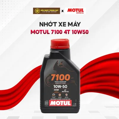 Dầu Nhớt Motul 7100 4T 10W50 1L - Nhớt Tổng Hợp Cao Cấp Cho Xe Côn Tay Mô Tô Phân Khối Lớn