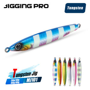 JIGGING PRO Hard Tungsten Jig 30g 40g 60g 80g Saltwater Fast Sinking Fishing Metal Jig Lure Light Jigging Lure Artificial Bait