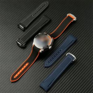 21MM Quarter Cam Cao Su Silicone Dây Đeo Đồng Hồ Cho Omega Planet Ocean 600 Thể Thao Nam Dây Đeo Đồng Hồ Chống Thấm Nước Có Khóa Pin