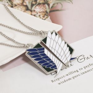 Anime Attack Keychain Titan Wings of Liberty Scouting Legion Cosplay Fans Pendant Necklace for Women Earrings Jewelry Gifts