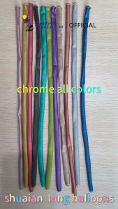 SHUAIAN Balon Latex Twist Chrome Warna Warni Balon Latex Panjang (1pcs)