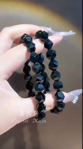 [现货] 7mm 切面黑玛瑙手串｜辟邪护身 × 稳定能量 × 自信提升｜Faceted Black Onyx Bracelet｜Protection • Stability • Confidence