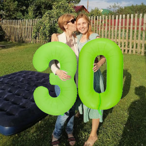 Bóng Bay Kỹ Thuật Số Màu Xanh Huỳnh Quang Neon Trang Trí Tiệc Phát Sáng Cho Sinh Nhật Kỷ Niệm Ngày Cưới Đính Hôn Và Hơn Thế Nữa