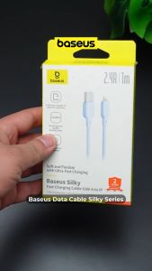 Cáp Sạc Nhanh 2.4a Cho IPhone Baseus Silky Kiểm Soát Nhiệt Độ Sạc Truyền Data 480Mbps Cáp Cao Su Chống Gãy Bền Bỉ Thời Trang