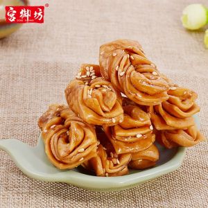 Handmade Snacks Independent Small Packaging Beijing Specialty Food Wheat Flour Deep Fried Snack with Salt And Sugar Coating