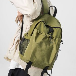 กระเป๋าเป้สะพายหลังเดินป่าสไตล์ย้อนยุคสำหรับผู้ชาย ความจุขนาดใหญ่ กระเป๋าเป้สะพายหลังสำหรับเดินทาง กระเป๋าใส่หนังสือ สไตล์ลำลอง สีสันสดใส