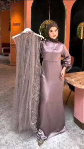 Livia Dress Velvet Mix Brukat plus Tile Raindrop Gamis Viral Kekinian Pesta Kondangan Mewah Elegan