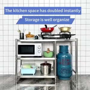 EURAKE Cookware Storage Rack Gas Tank Rack Stainless Steel Kitchen Rack Multi Layer Kitchen Shelf