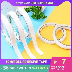 10M Per Roll Double Sided Adhesive Tape Ultra-thin Super Strong Cotton Double-sided Paper Tape Stationery