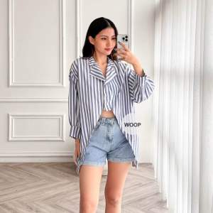 Posy atasan wanita Kemeja stripe wanita bona blouse stripe wanita