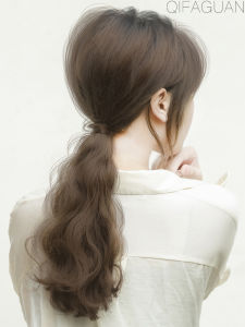 Ultra-light Wig Tail Clip-style Curling Hair Corn Twisted Long Curls Simulation Fluffy Natural Braid Hair Extension QF203