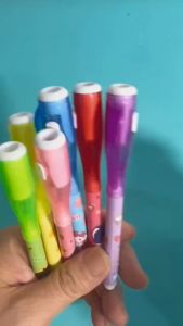 Invisible Ink Pen Spy Pen UV Light Pen Invisible Magic Pencil Secret Fluorescent Pen for Kids Child Drawing Painting Highlighter Pen Stationery Supplies