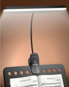 Glocusent Foldable Long-Lasting Clip on Dimmable Brightness Adjustable Led Music Stand Light Piano Musical Sheet Lamp
