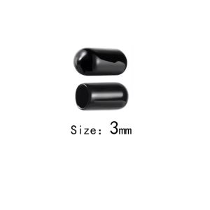 3-25mm Black PVC Rubber Round End Cap Threaded Cap Steel Pipe Plastic Pipe Vinyl Rubber Protector Round Pipe Cable End Cover