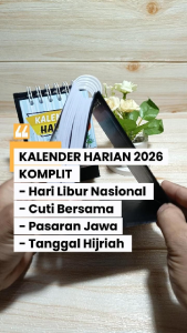 Kalender Harian 2026 | Kalender Harian Murah 2026 - Cover COZY