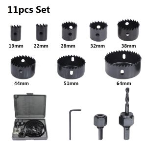 XCAN 8/11/16PCS Hole Saw Set 19-64/64-127/19-127mm Saw Cup Wood Crown Drill Bit For Wood PVC Plastic Woodworking Tools