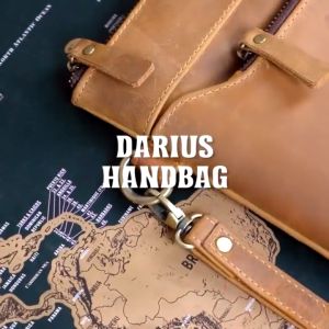 Reven Darius Handbag Clutch Pria Kulit Premium Muat Tab 11 inch Model Slim Tas Tangan Cowok Kekinian