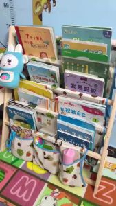 Bookshelf kids bookcase Book Floor Organizer 6 Layers kids Solid Wood Bookshelf Storage Bookshelf rak buku murah