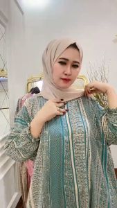 Gamis Kaftan Pamella Terbaru Viral Ld 164cm