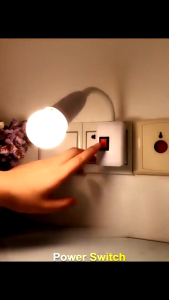 Rotary E27 Socket LED Bulb Holder with Switch Plug-in Wall Lamp Extension Cord for Bedroom Desk Nightlight Direct Connect