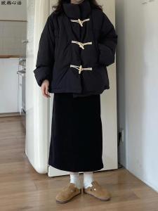 2023 New Oversize Cotton Jacket Womens Loose Cotton Coat Pure Color Design Korean Style Commute Single Button Long Sleeve